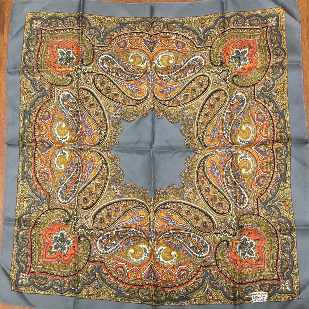 Grey Paisley Scarf by Liberty
